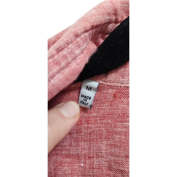 RIPA RIPA Capri Linen Shirt Men Pink Size M - Picture 7 of 11